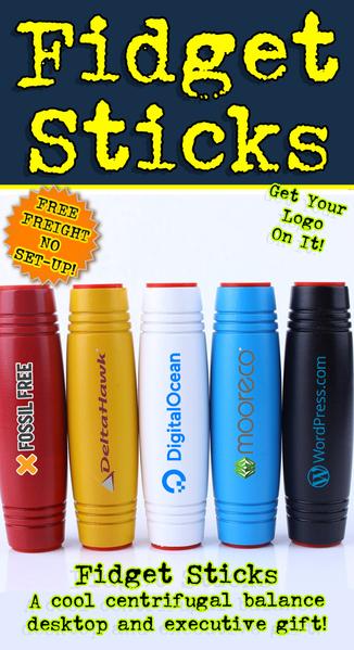 Fidget Stick Promotional Product aka Mokuru Kururin for tradeshows, conferences and promotional product giveaway.