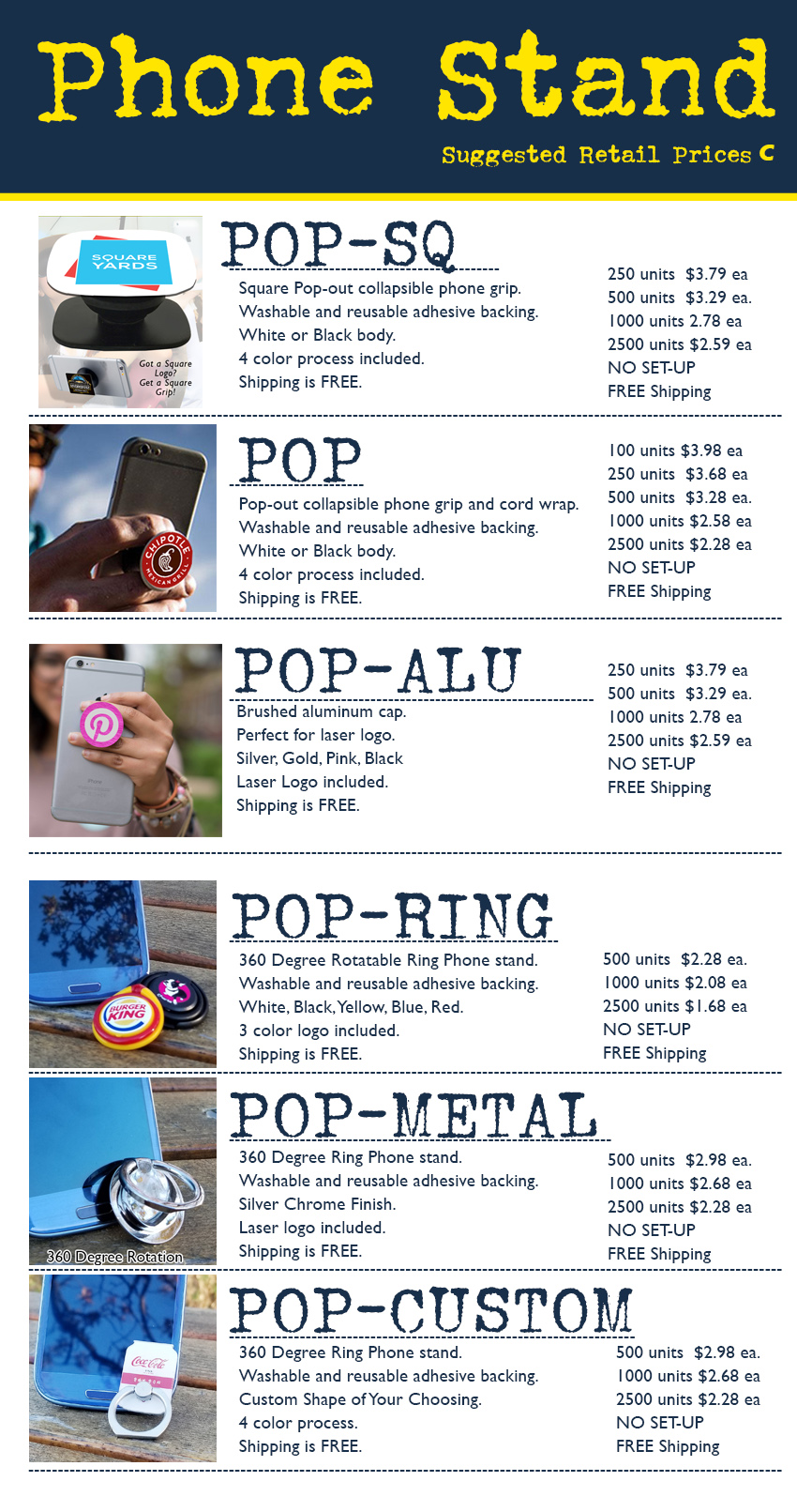 coded pop phone stand prices