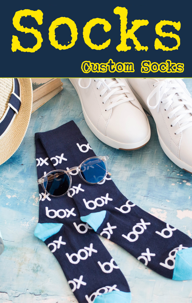 custom socks logo socks promotional product swag