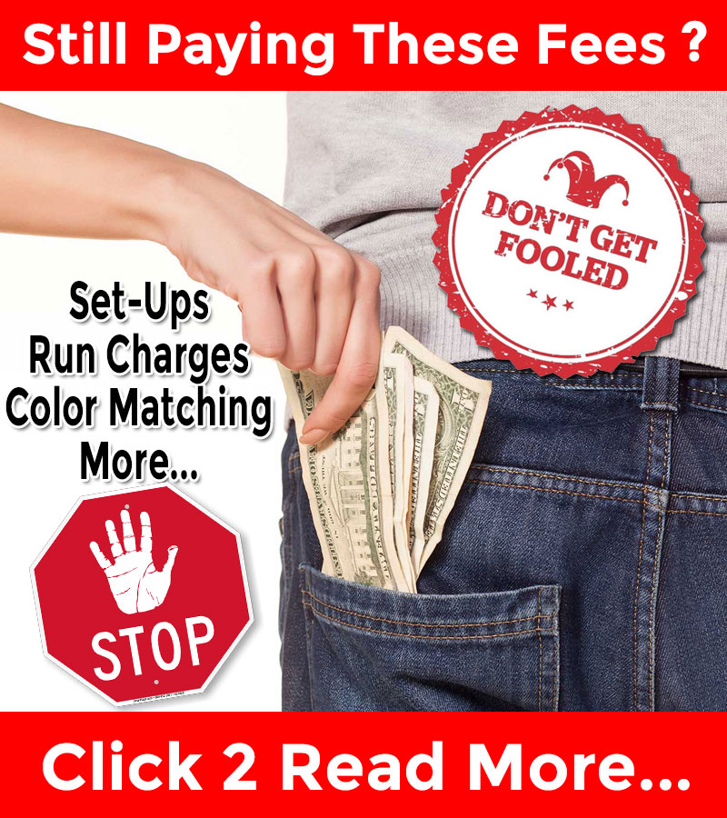 not set up fees on any promotional products