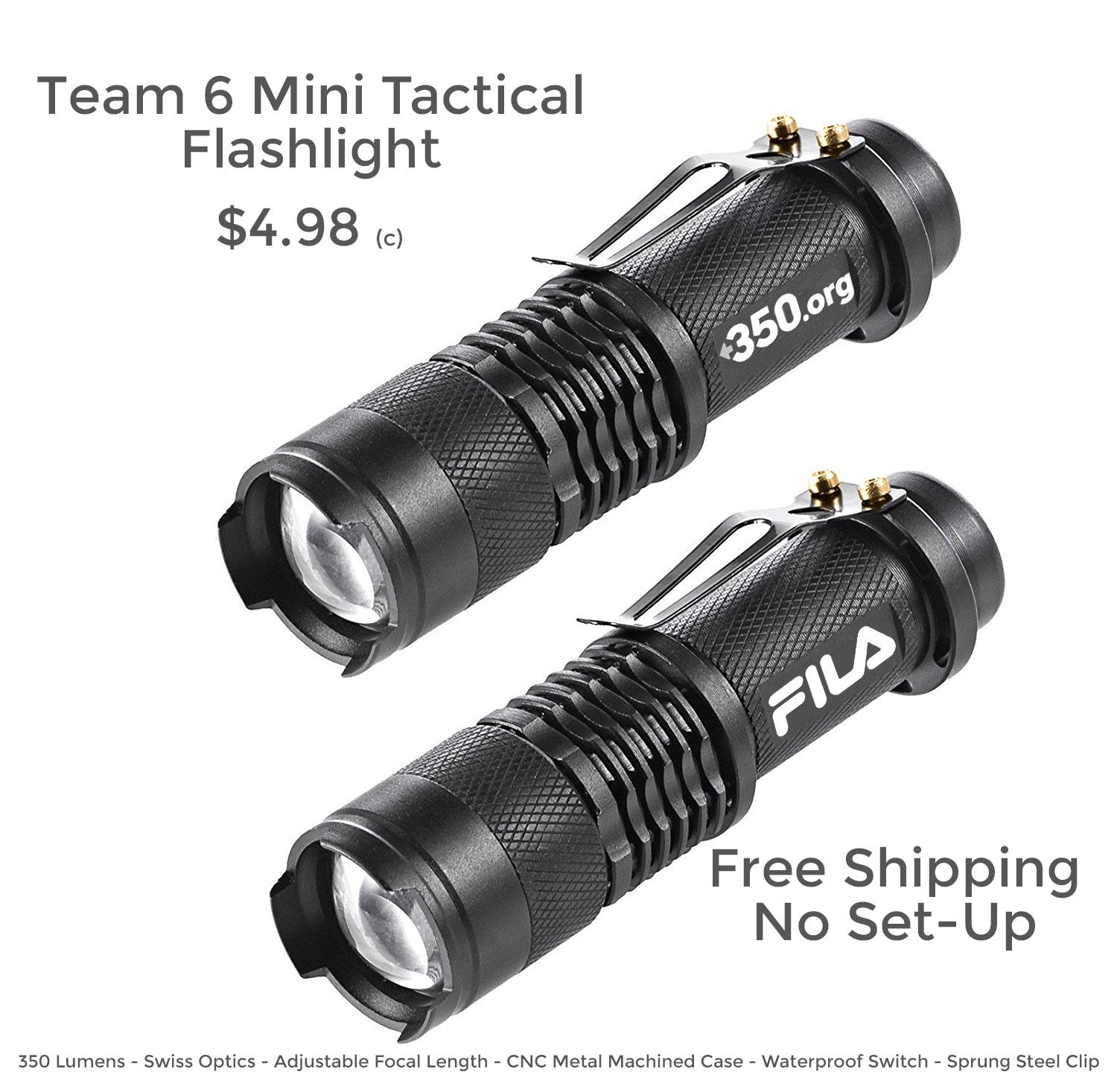 Team 6 mini tactical flashlight