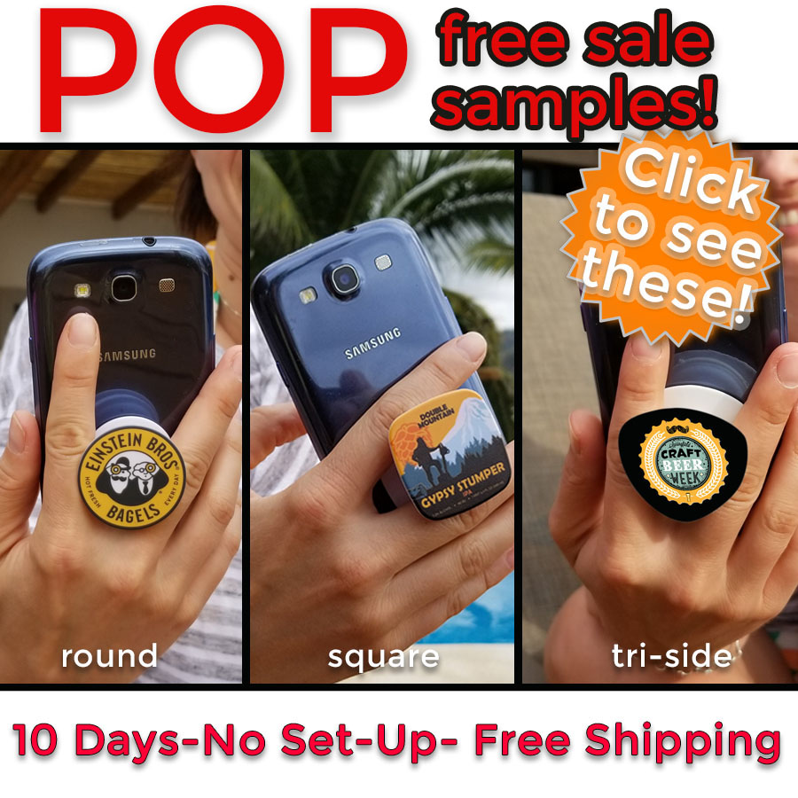 free pop grip phone samples for asi distributors