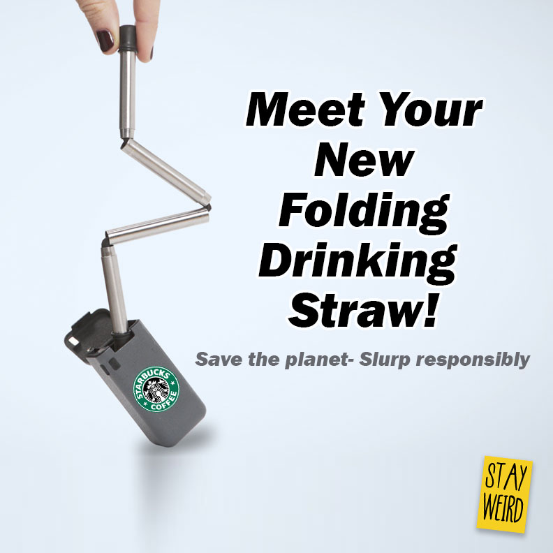 meet the new folding collapsible drinking straw