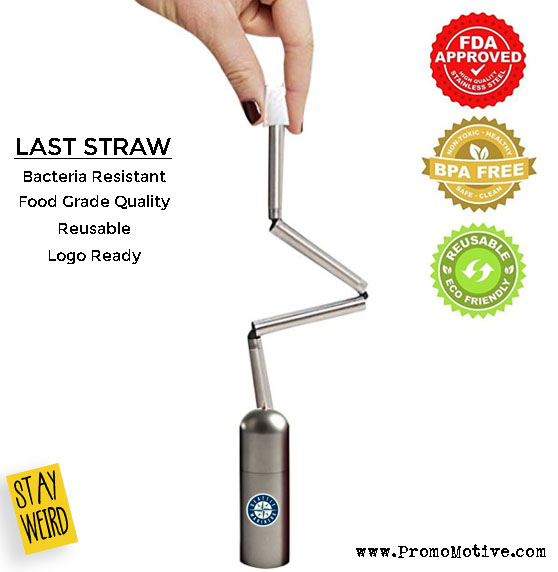 seattle mariners folding reusable drinking straw