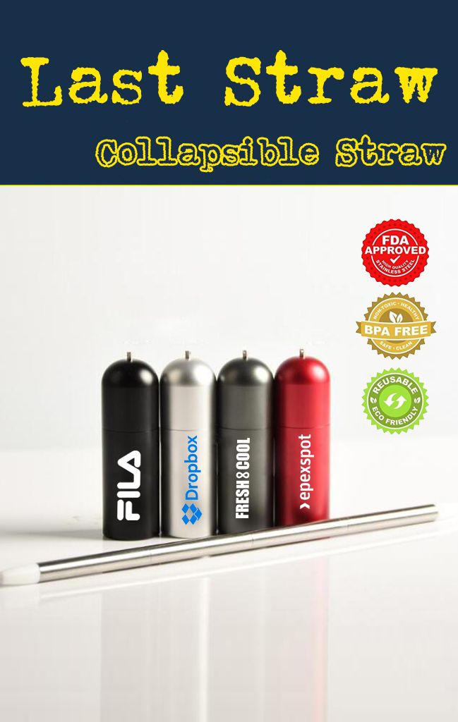 the last straw collapsible drinking straw for promotional product swag