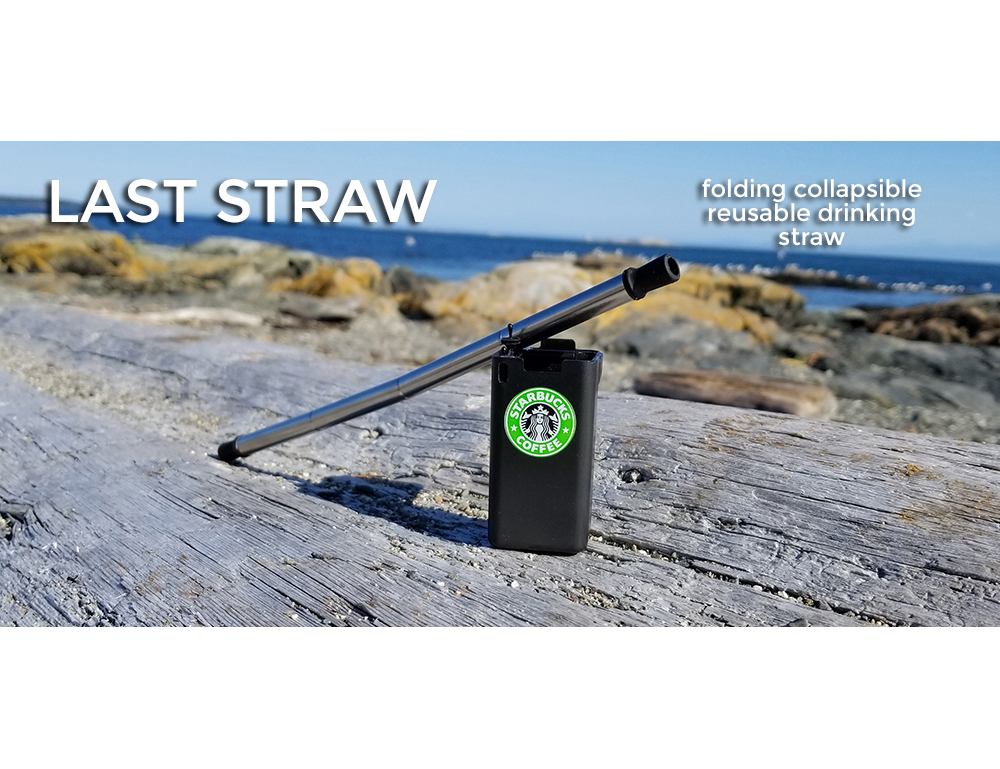put your logo on a collapsible folding drinking straw black color