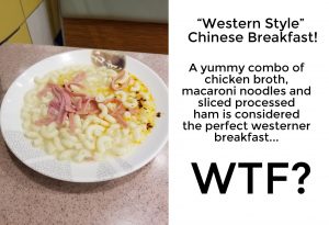 Awful breakfast in China. China direct product promotional products from promo motive