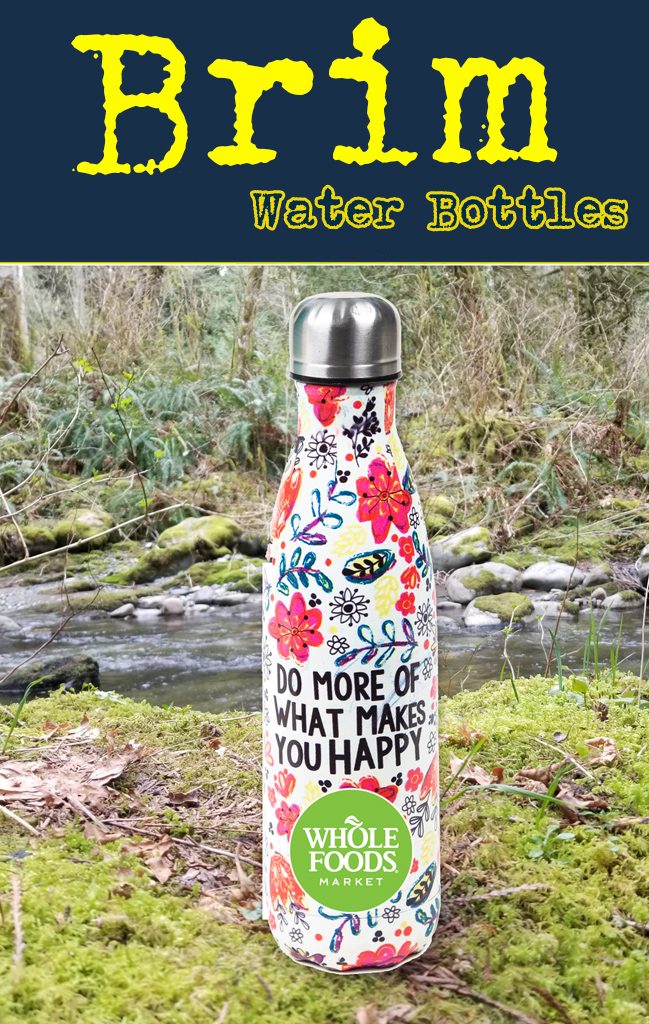 Full image wrap stainless steel water bottle with vacuum. Keeps drinks hot or cold.
