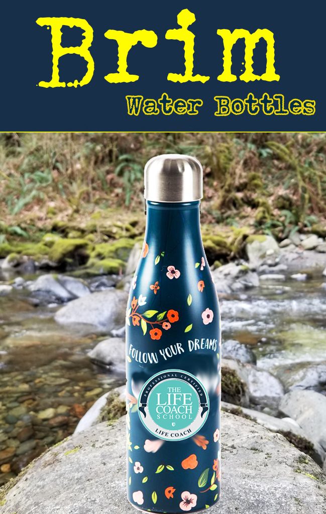 Full image wrap stainless steel water bottle with vacuum. Keeps drinks hot or cold.