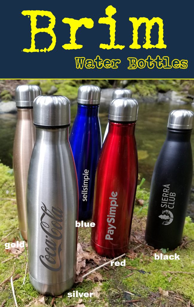 Swell vacuum style stainless steel drinking waterbottle.