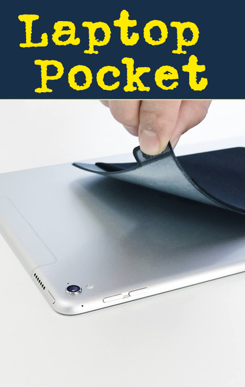 Laptop and tablet pocket. Thuis removable pocket allows the user to easilty carry around their peripherals, keys and pens.