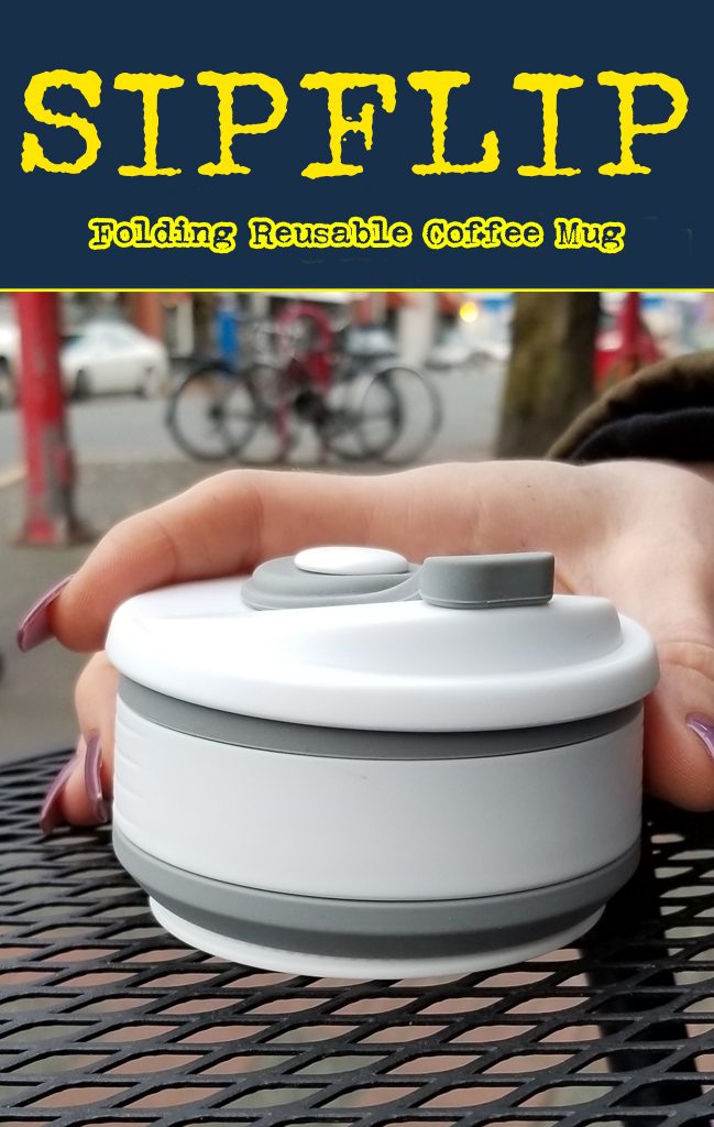 Folding reusable silicone coffee cup. Comes in 2 sizes 12 oz and 16 oz.