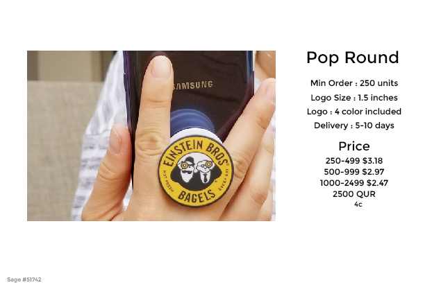 Get your logo on the latest promotional products and giveaway swag specifically designed for your smart phone. Pop the latest in smart phone stands and media grips. Sage 51742