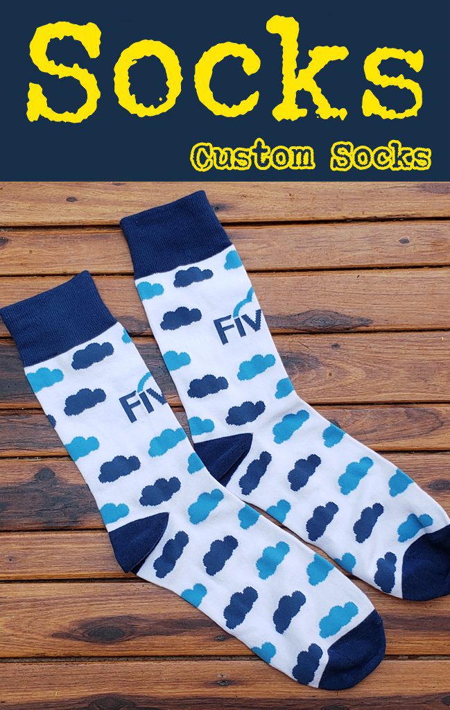Get your logo on custom promotional knit socks.