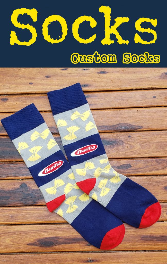 Get your logo on custom promotional knit socks.