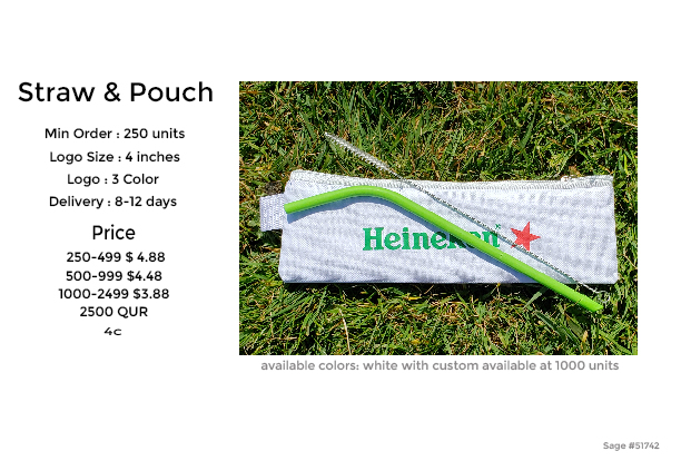 Get your logo on a folding cup, folding straw, folding water bottle or stainless steel drinking straw. Promo Motive