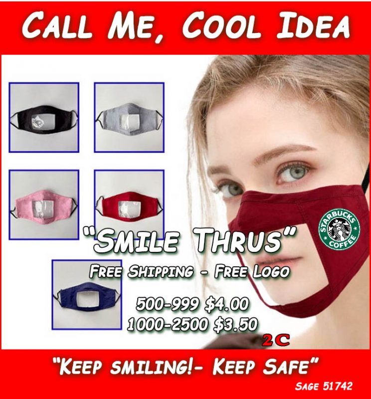 promotional product distributors see through logo mask