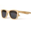 Bamboo sunglasses polarized lens promotional giveaway side view