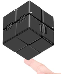 Black folding promotional infinity cube stress reliever toy