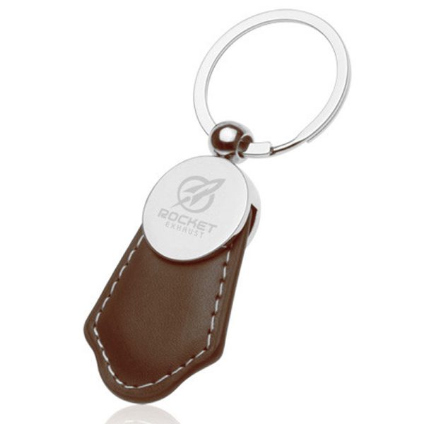 Brown Leather key chains LP-1712