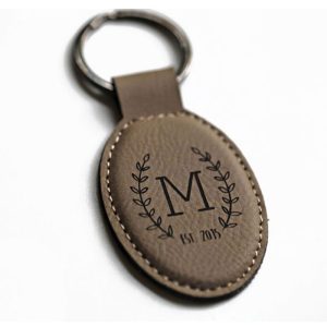 Brown Leather key chains LP-1736