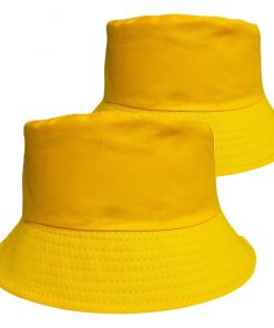Custom bespoke promotional bucket hat yellow 145 z10