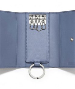 Key holder blue Leather key chains LP-1738