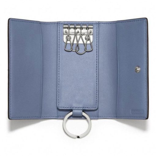Key holder blue Leather key chains LP-1738