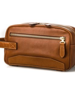 Leather travel shaving and make-up bags LC-40701