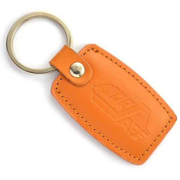 Orange Leather key chains LP-1715