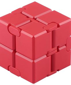 Red folding promotional infinity cube stress reliever toy