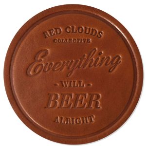 Round Leather drink coasters LP-1804