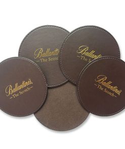 Round Leather drink coasters LP-1806