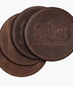 Round Leather drink coasters LP-1808
