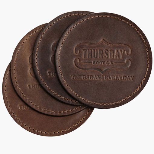 Round Leather drink coasters LP-1808