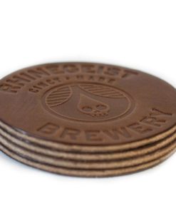 Round Leather drink coasters LP-1810