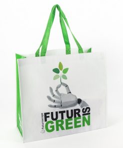 Get your business logo on a laminated promotional shopping bag