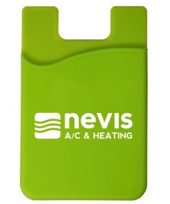 Silicone Stick on Phone Credit Card Holder-Green B