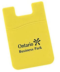Silicone Stick on Phone Credit Card Holder-Yellow