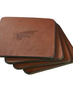 Square Leather drink coasters LP-1801