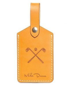Yellow Leather luggage tags LP-1627