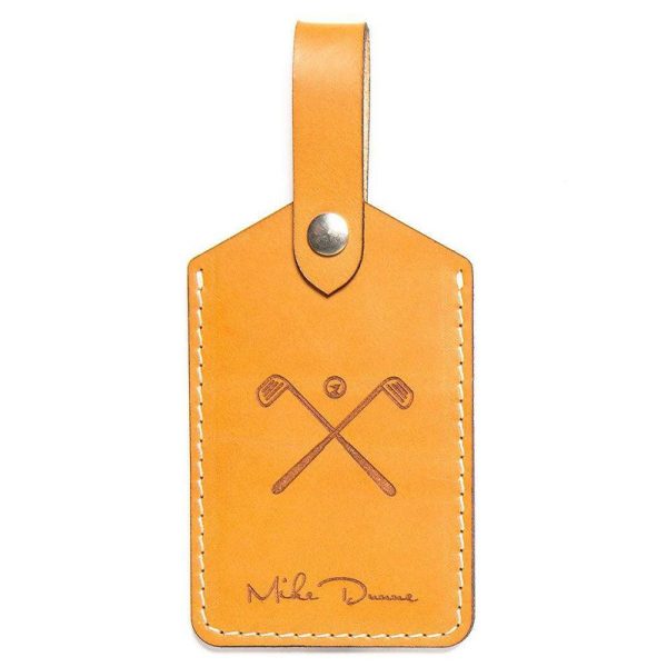 Yellow Leather luggage tags LP-1627