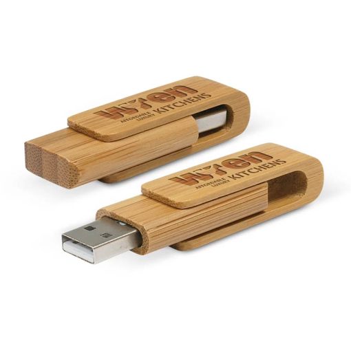 eco friendly bamboo wooden flash drives swivel
