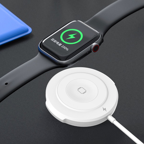white wireless phone charger for logo