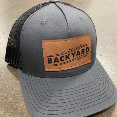 6 panel trucker hat tone on tone with patch