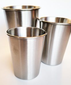 3 tin cups nesting