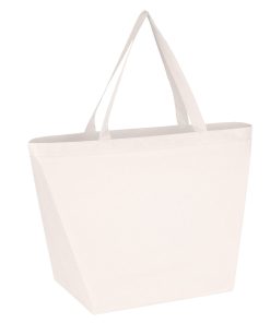 white non-woven reusable recyclable shopper tote bag