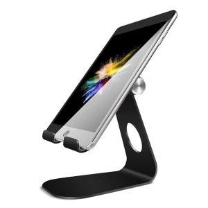 Adjustable phone and tablet i-pad stand black