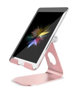 Adjustable phone and tablet i-pad stand pink