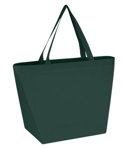 Forest dark green non-woven reusable recyclable shopper tote bag